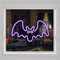Northlight LED Neon Lighted Halloween Bat Wall or Window Decoration - 15" - Purple